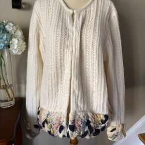 Grace Continental Ivory Knitted Cardigan xs/sm